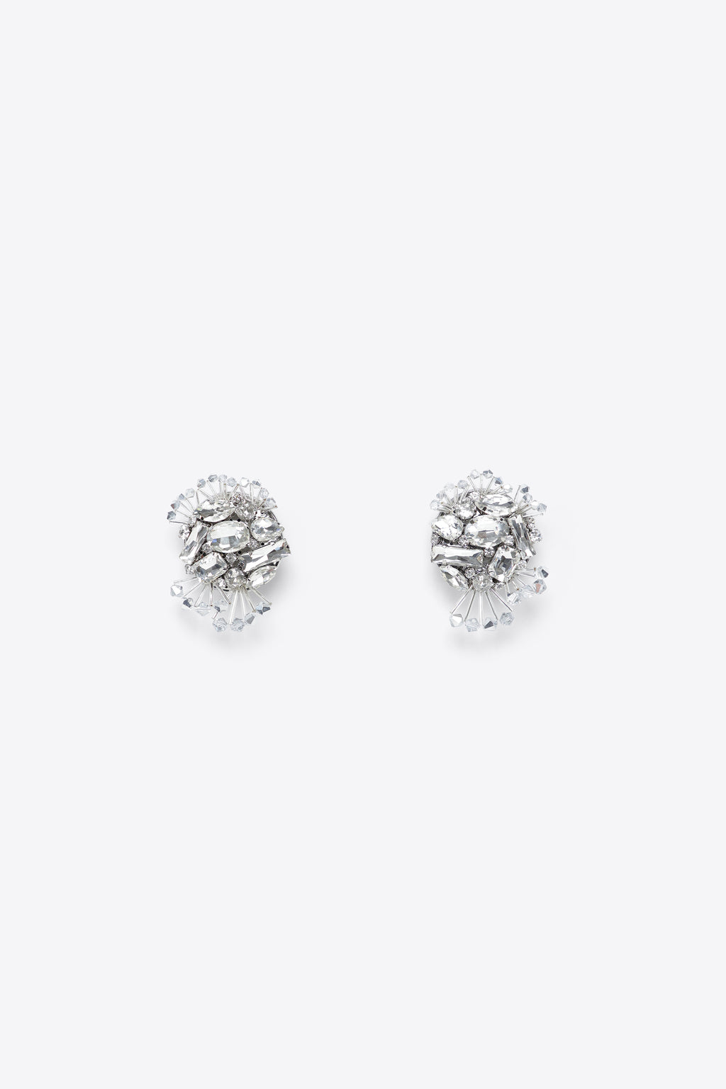 distressed crystal earrings