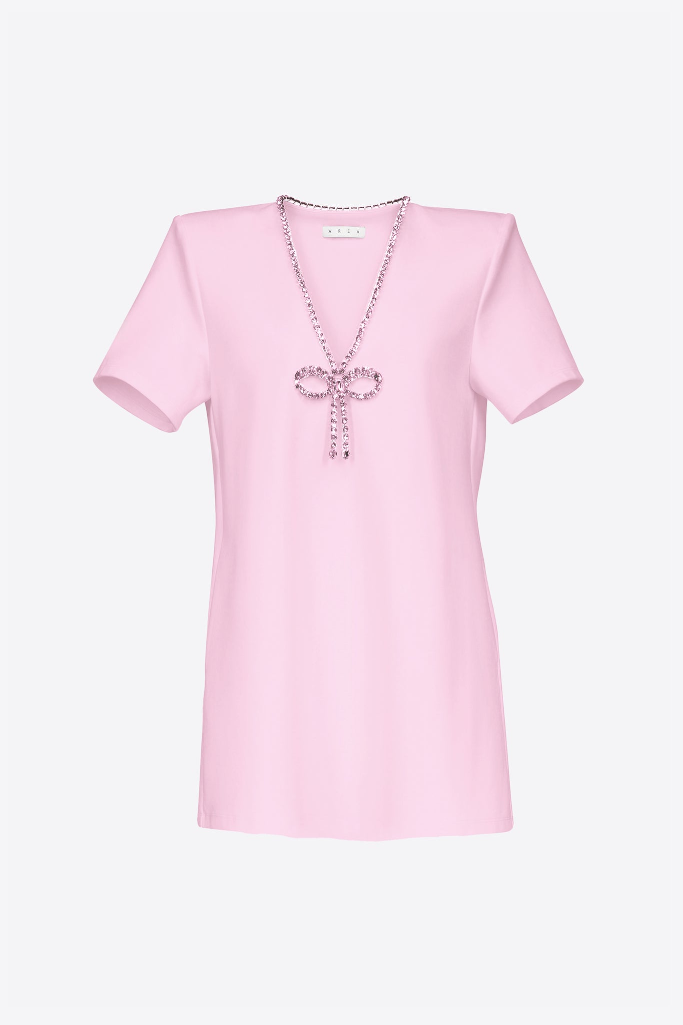pink v neck t shirt dress Powder Pink Vintage Rock V-Neck T-Shirt Dress