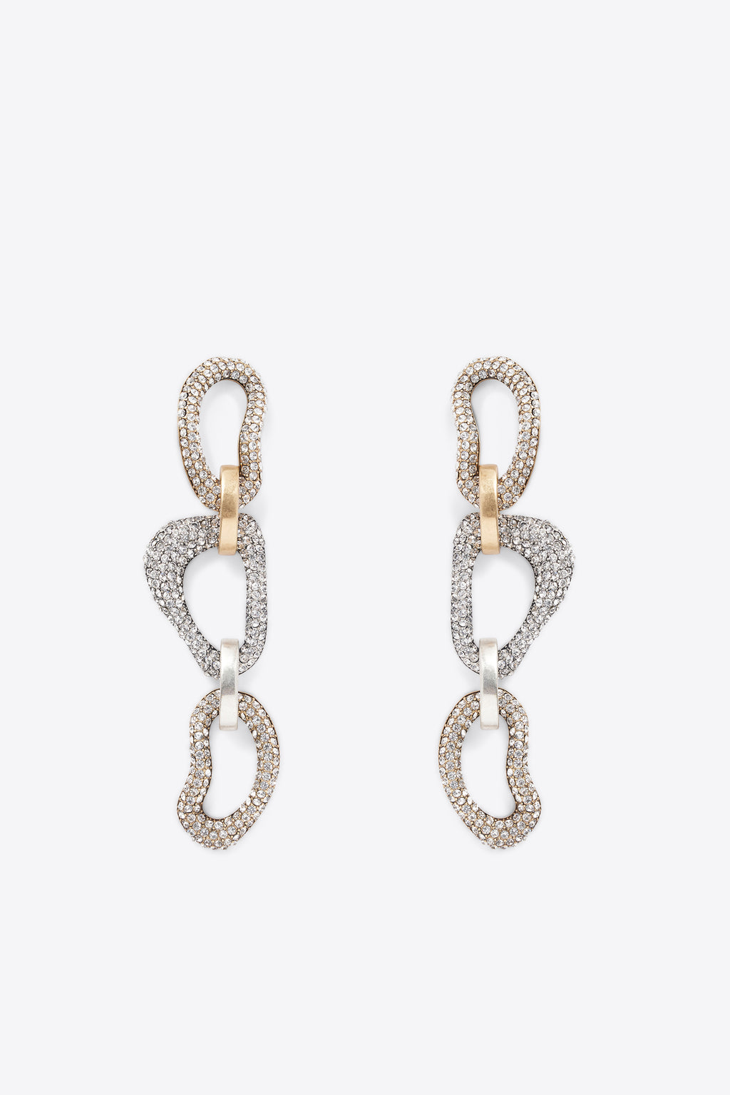 Crystal Link Drop Earrings