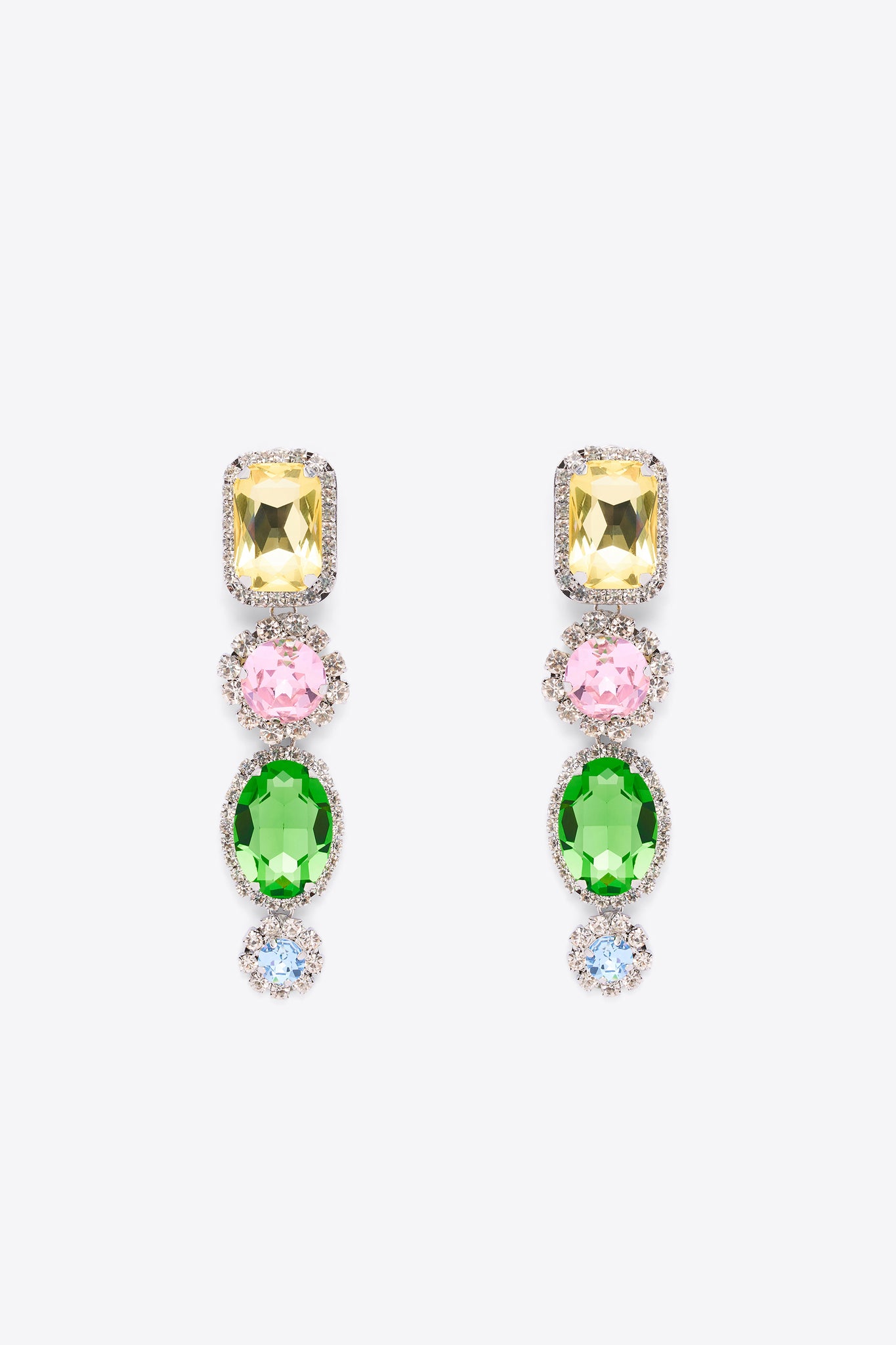 Crystal Gemstone Drop Earrings