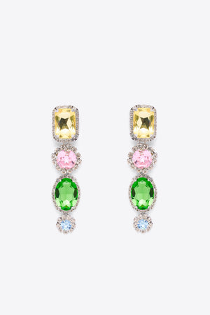 Crystal Gemstone Drop Earrings