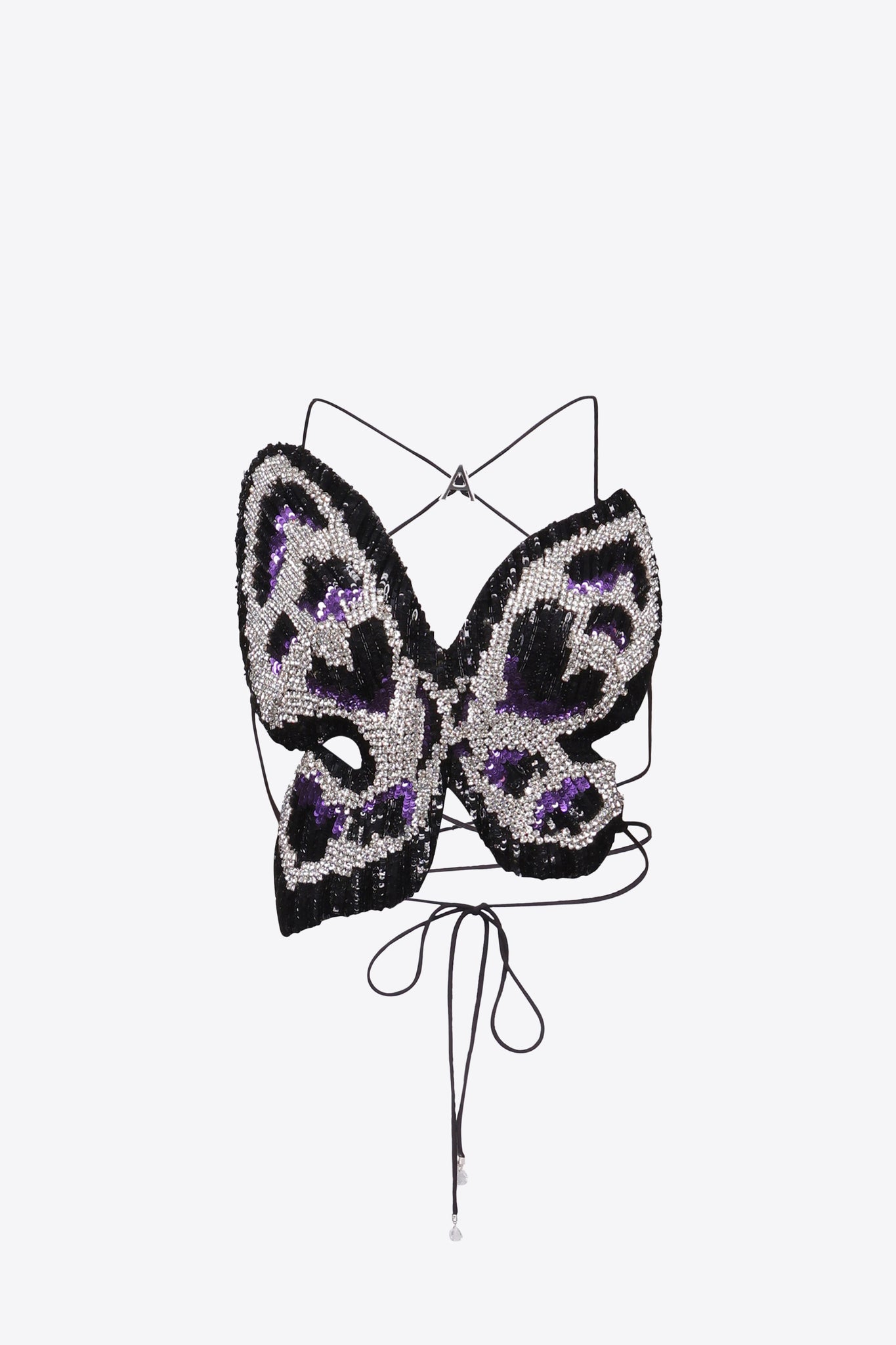 Embroidered Crystal Paillette Butterfly Top – AREA