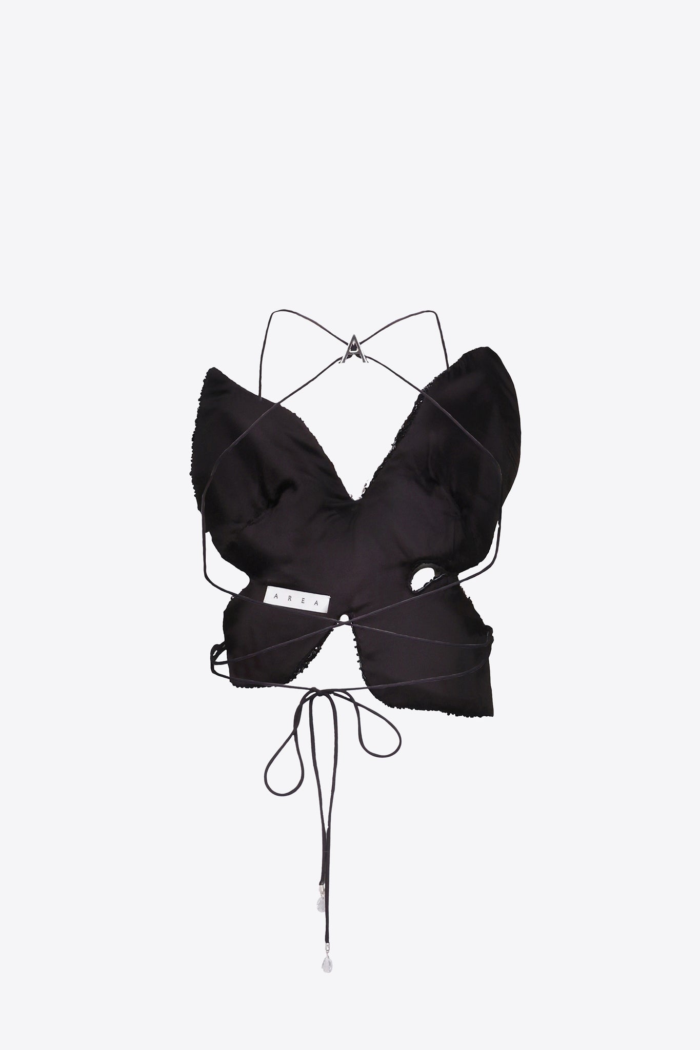 Embroidered Crystal Paillette Butterfly Top