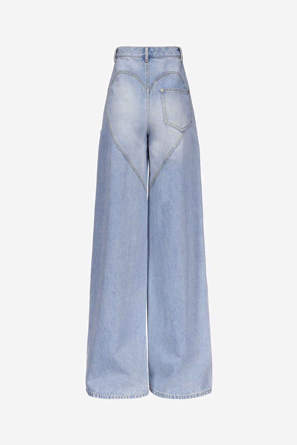 Wide Leg Crystal Slit Jean