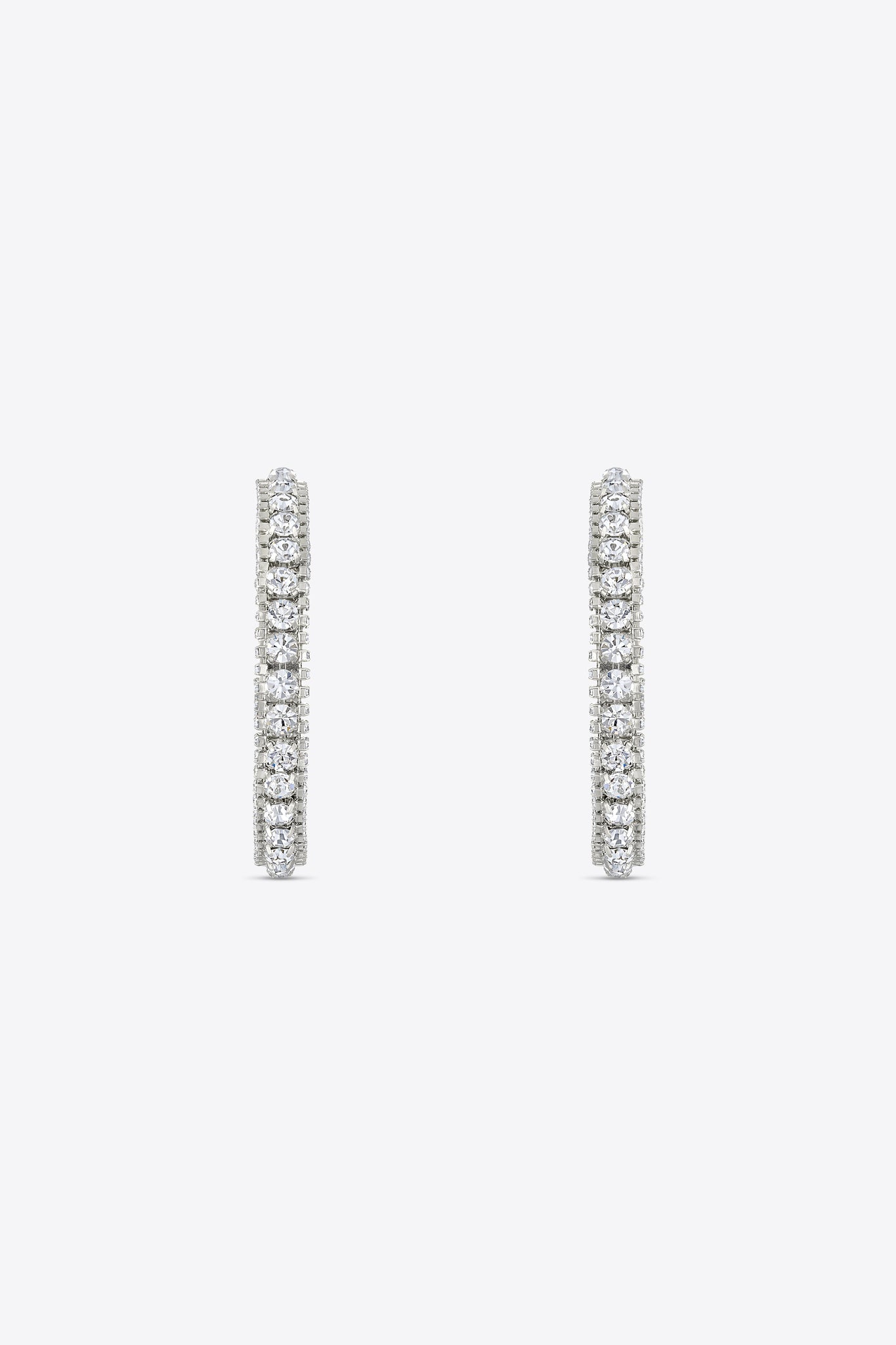 Large Crystal Hoop Earrings