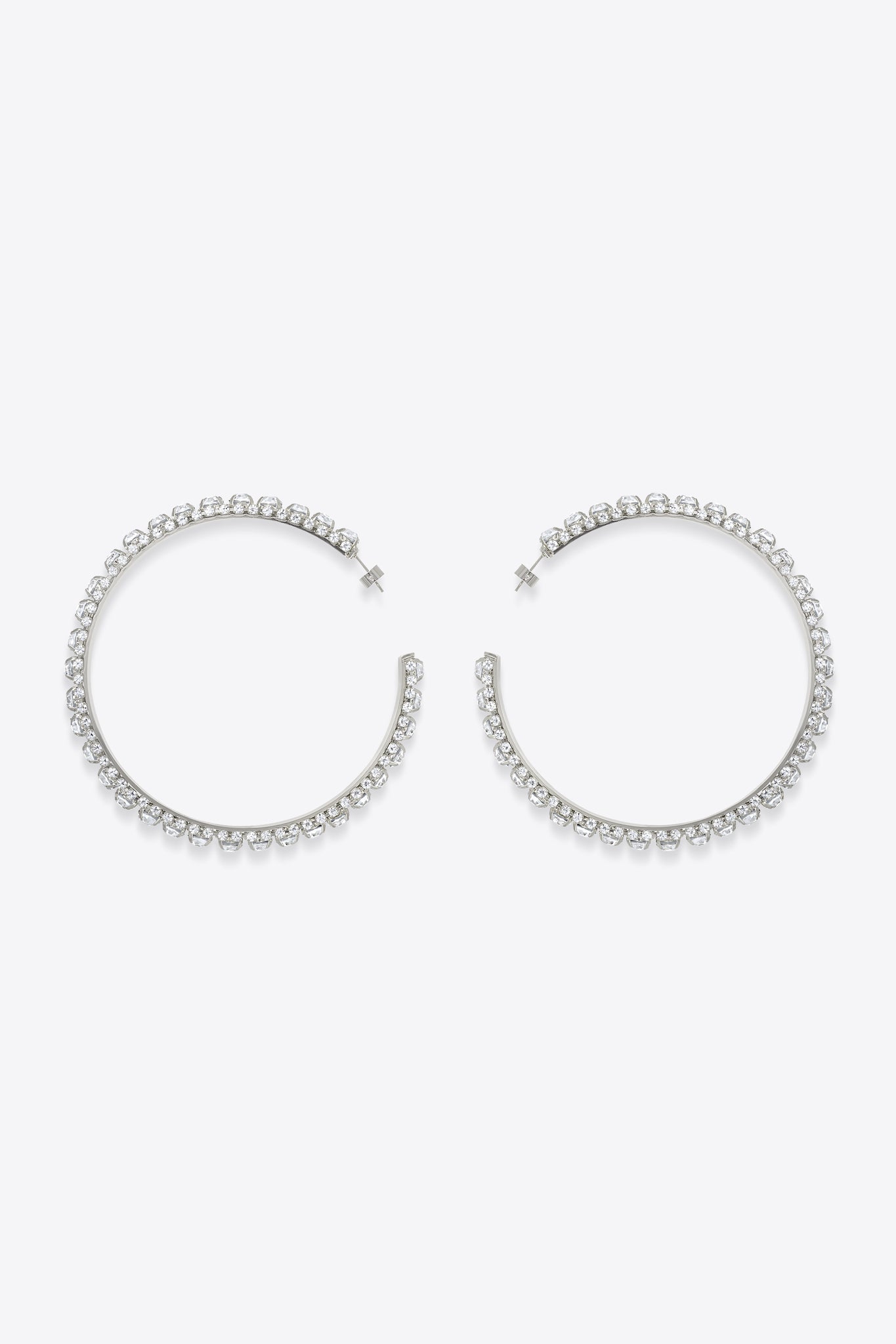 Large Crystal Hoop Earrings
