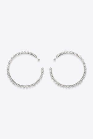 Large Crystal Hoop Earrings