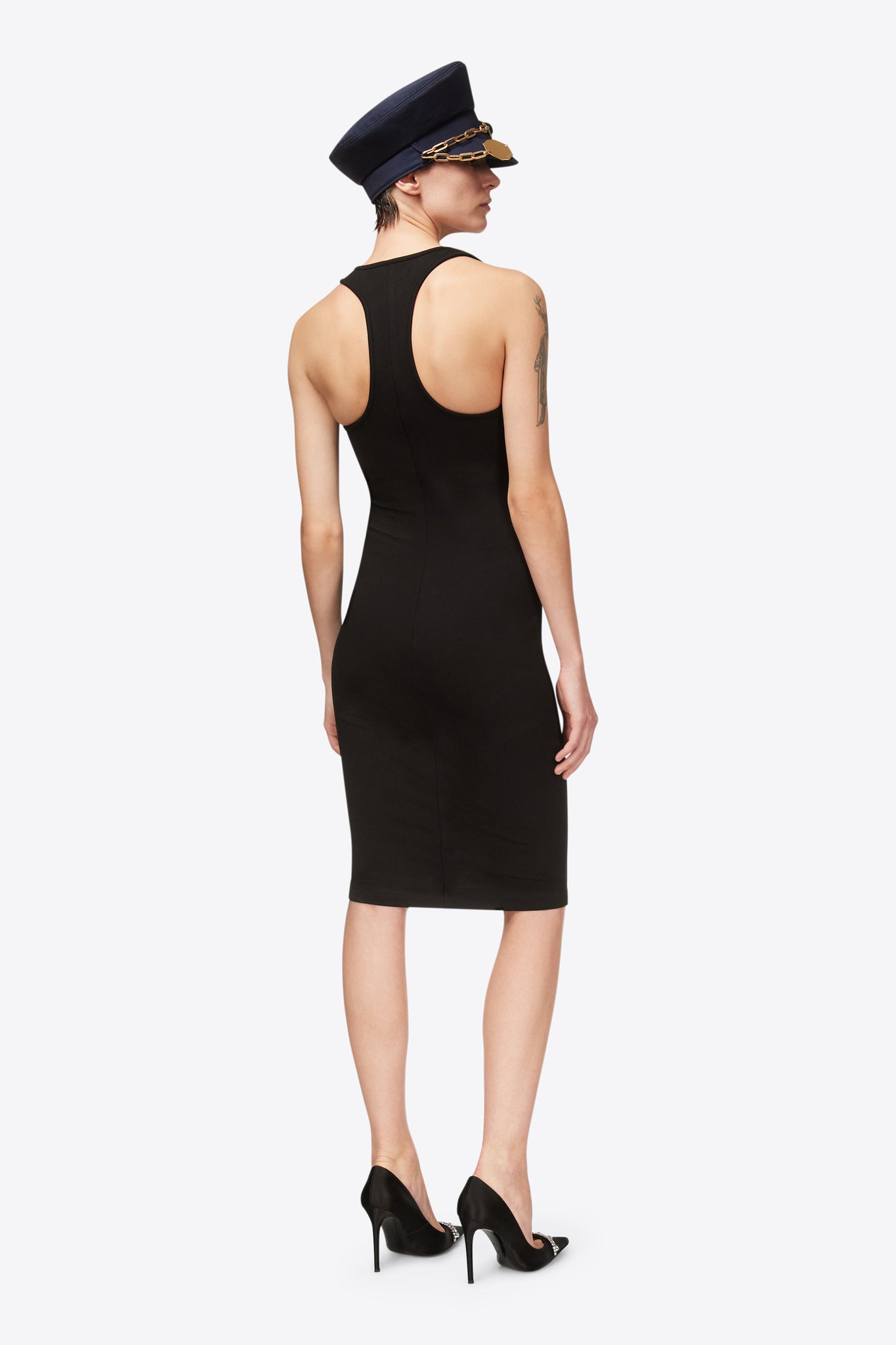 'AREA' Nameplate Tank Midi Dress