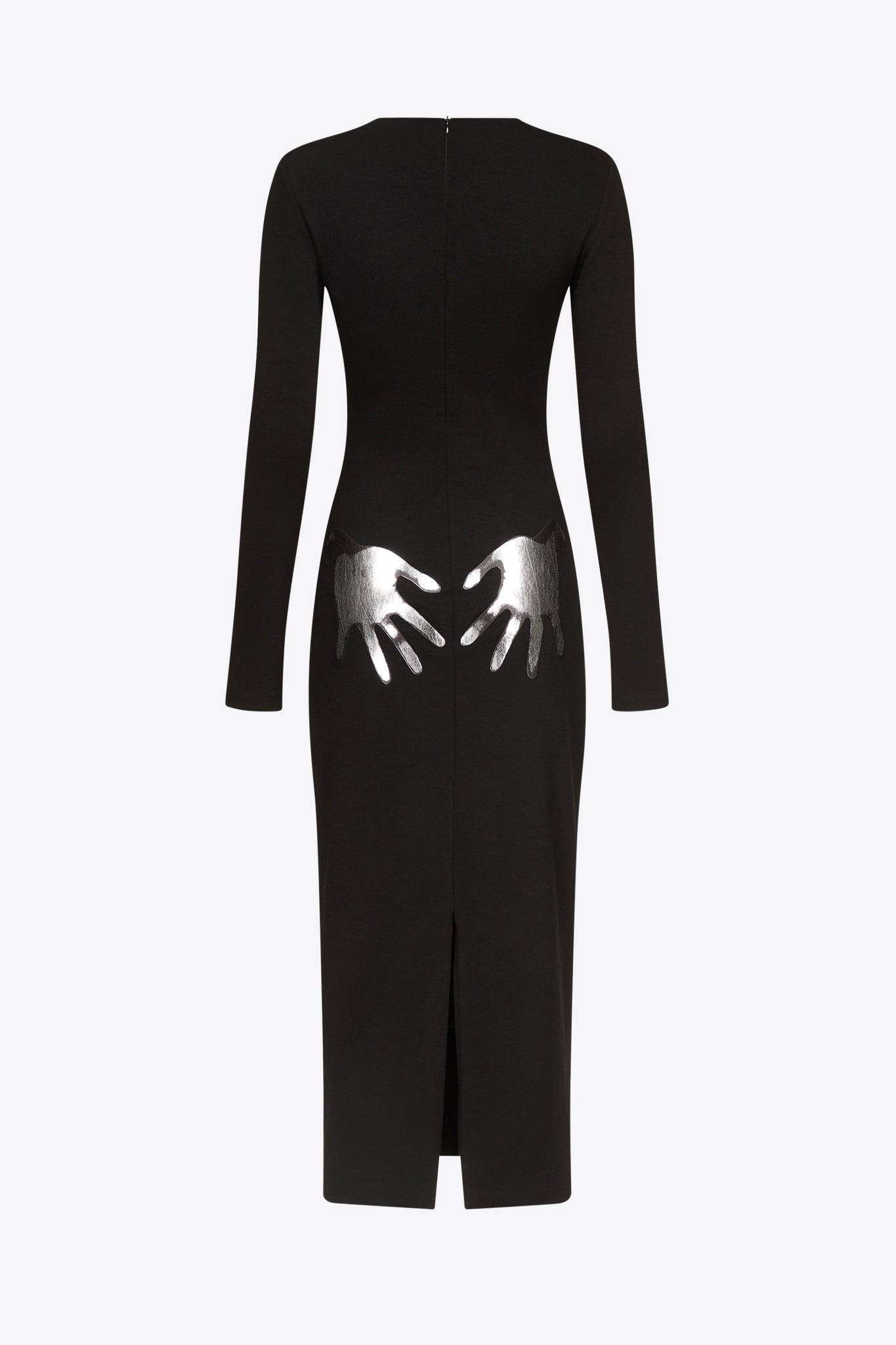 Handprint Long Sleeve Midi Dress