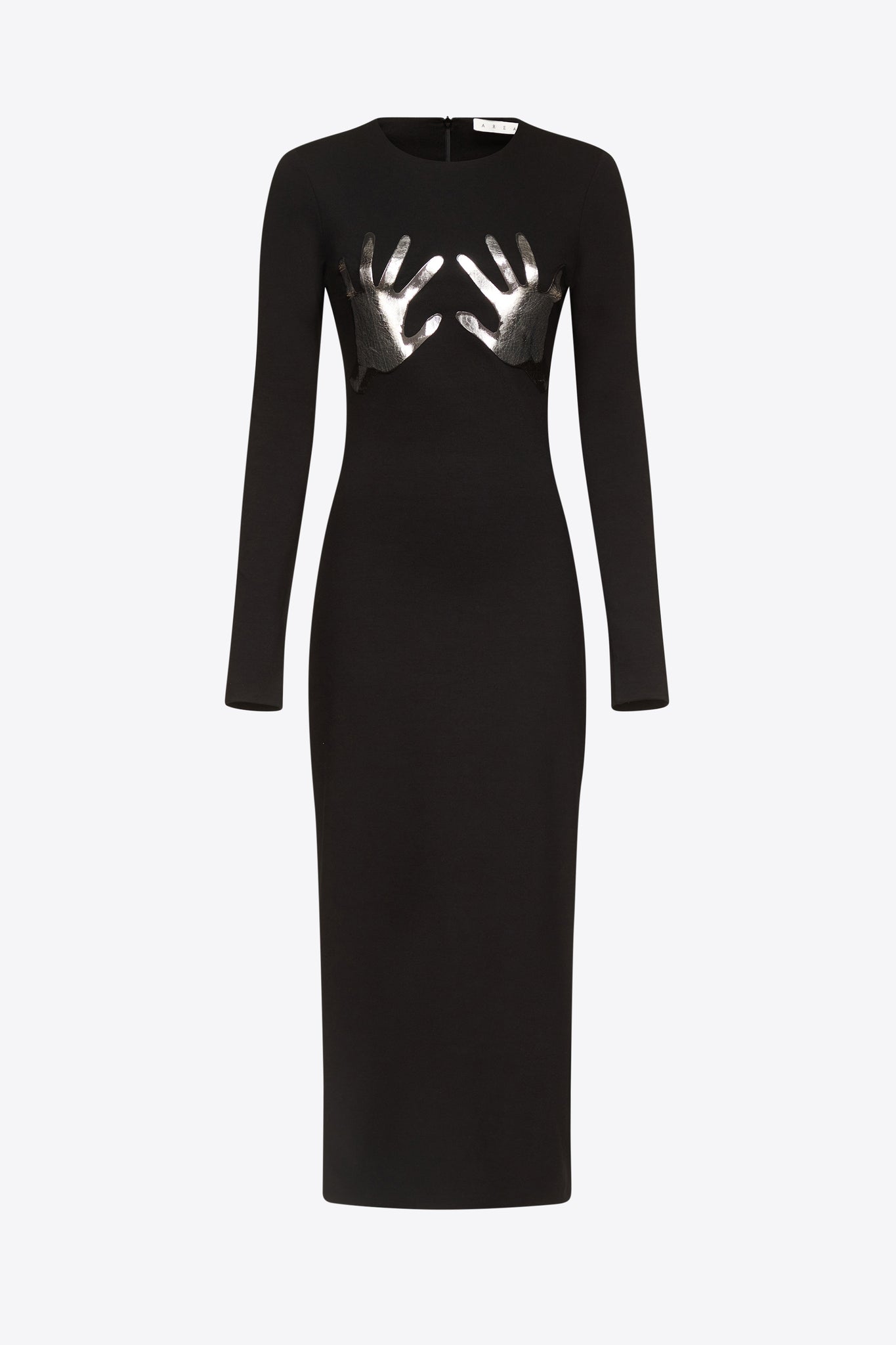 Handprint Long Sleeve Midi Dress