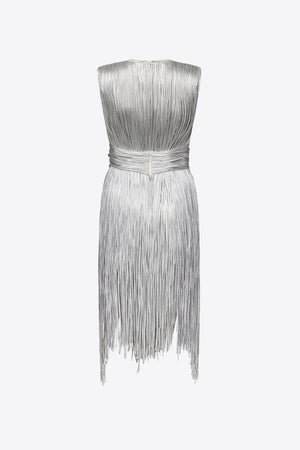 Metallic Fringe Mini Dress