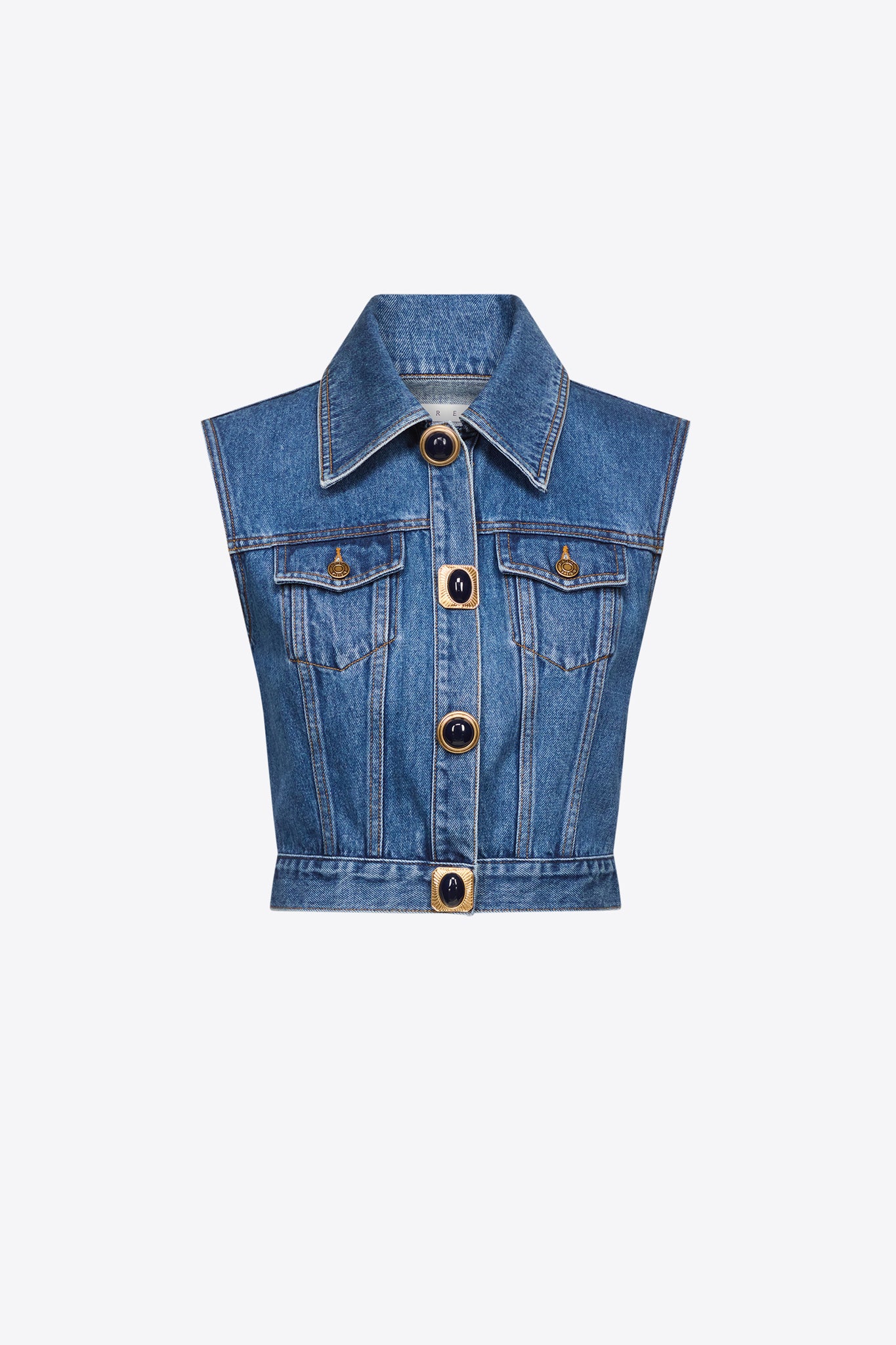 Denim gilet best sale