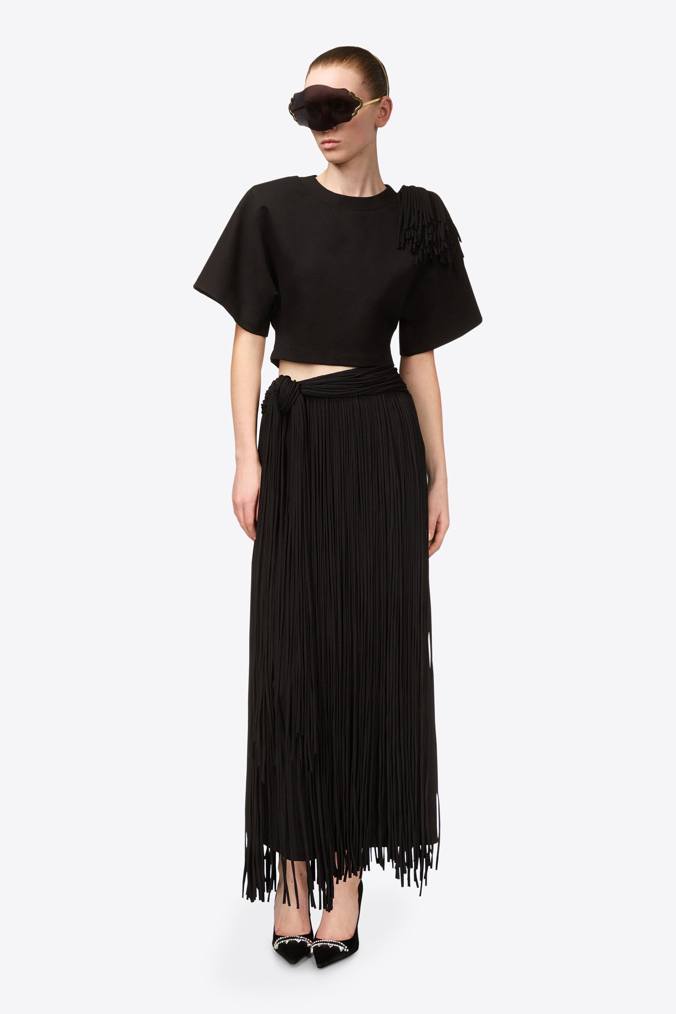 Fringe Midi Skirt