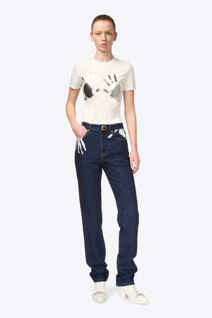 Handprint Straight Leg Jean