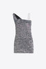Crystal Strap Sequin Mini Dress