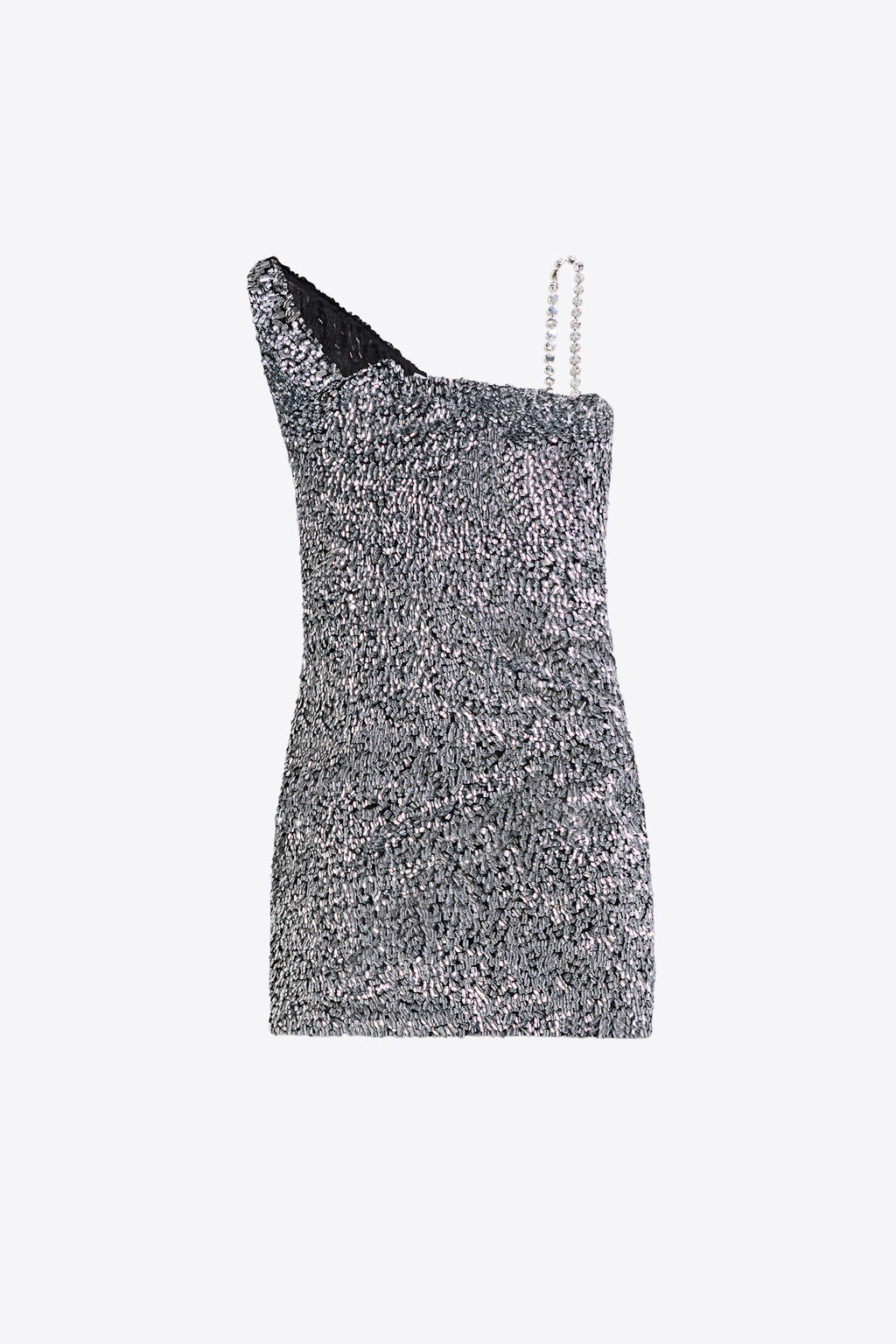 Crystal Strap Sequin Mini Dress