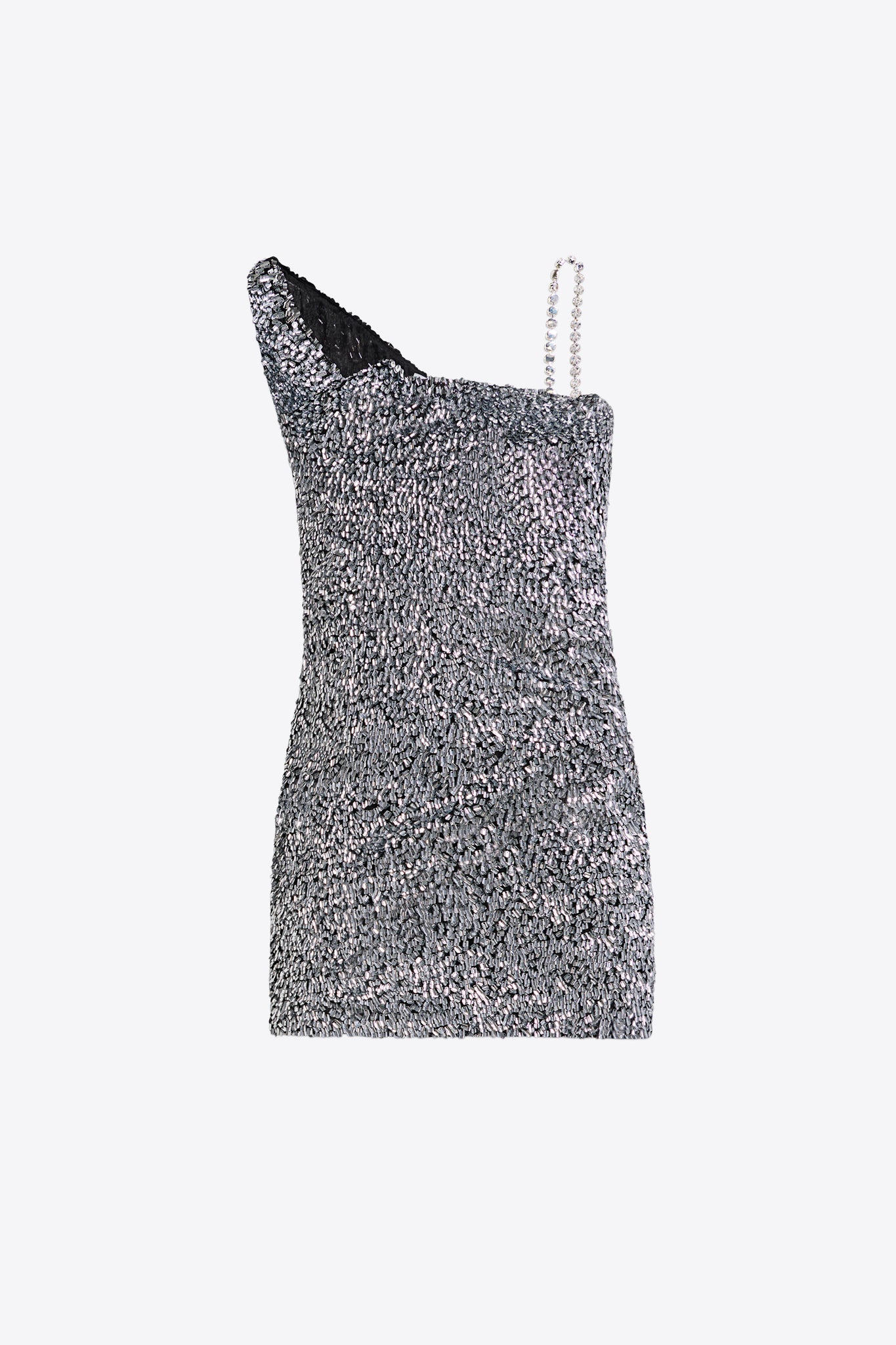 Crystal Strap Sequin Mini Dress