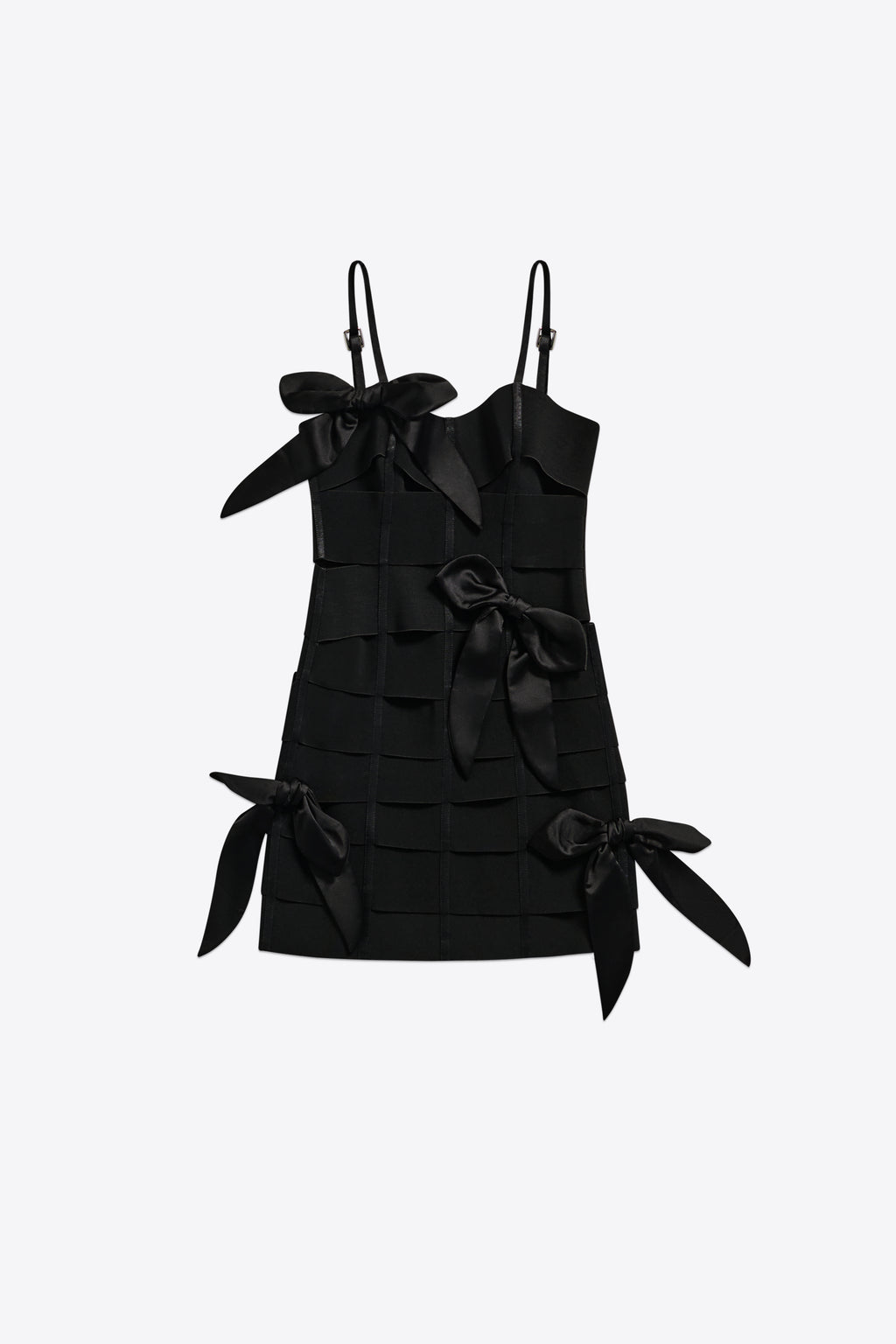 Allover Bow Bandage Mini Dress