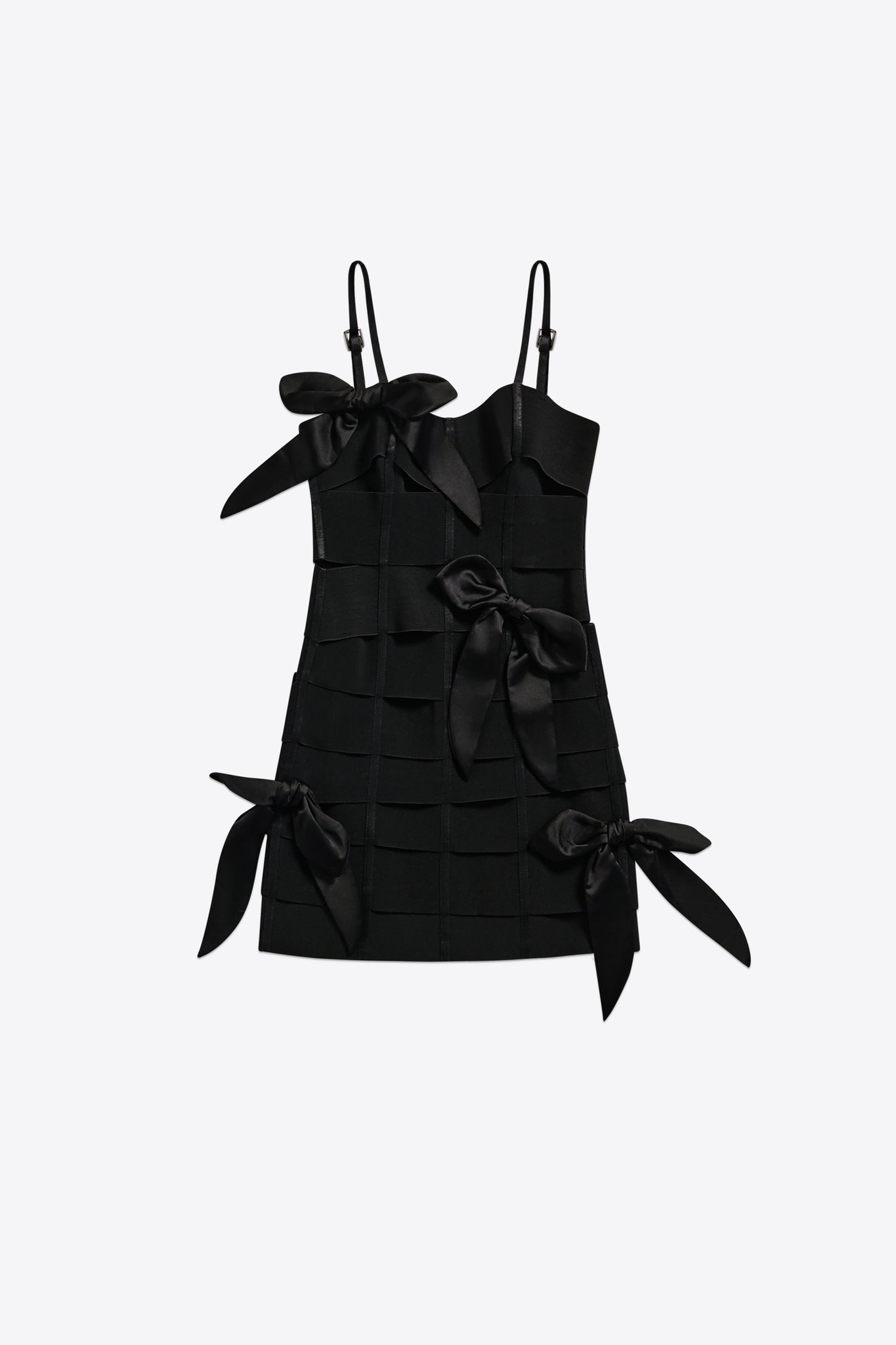 Allover Bow Bandage Mini Dress