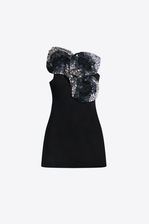 Embroidered Ombre Crystal Mini Dress AREA Embroidered Ombre Crystal Mini Dress AREA