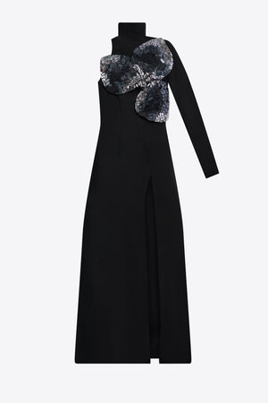 Embroidered Ombre Crystal Gown 4
