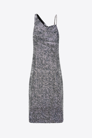 Crystal Strap Sequin Gown
