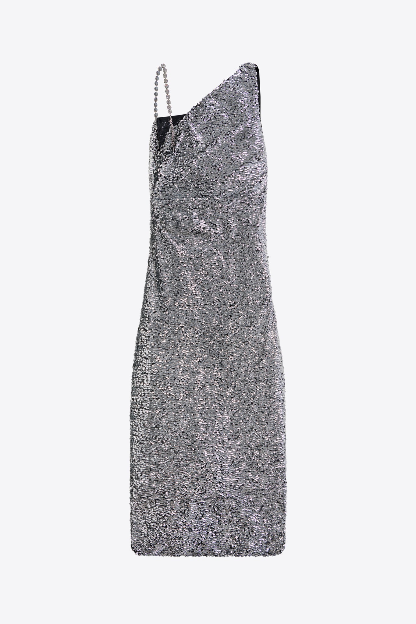Crystal Strap Sequin Gown
