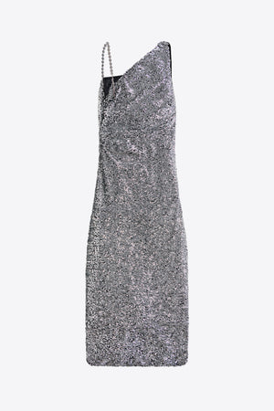 Crystal Strap Sequin Gown
