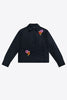 Embroidered Flower Cargo Jacket