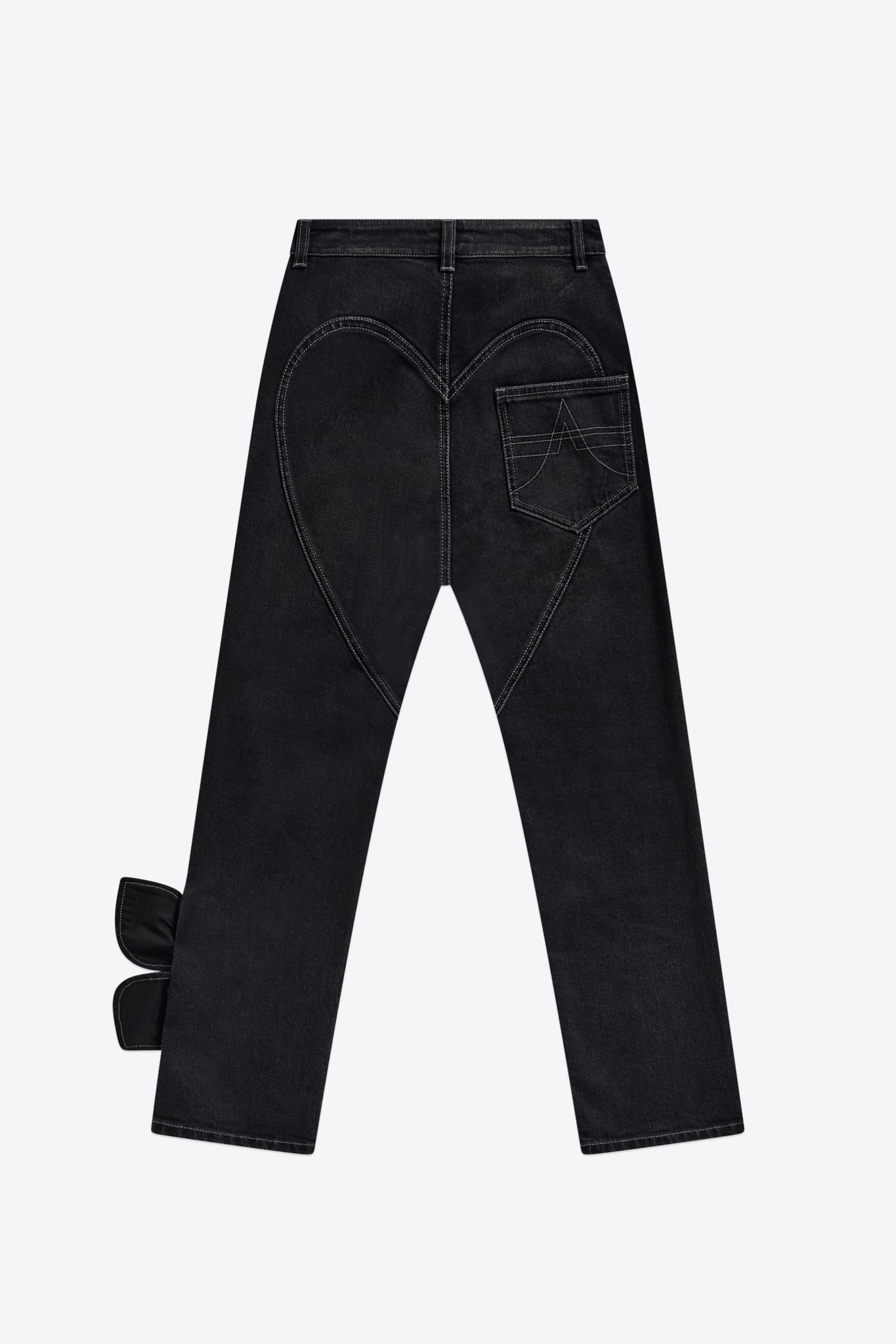 Denim Bow Straight Leg Jean