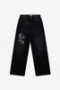 Crystal Chain Cutout Relaxed Jean