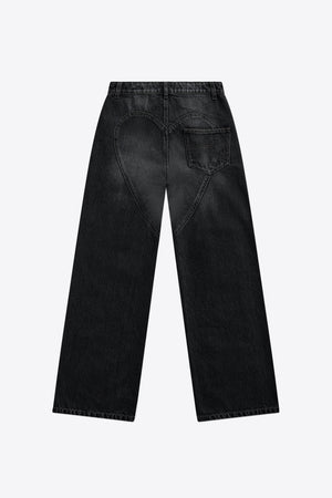 Crystal Chain Cutout Relaxed Jean