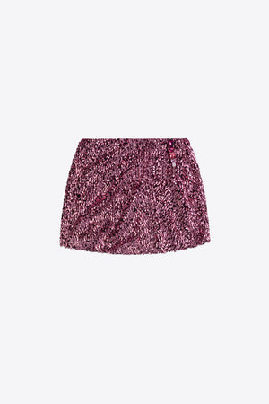 Crystal Cluster Sequin Mini Skirt