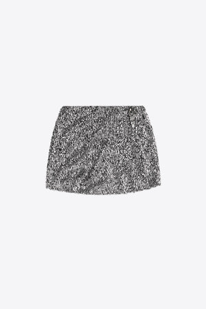Crystal Cluster Sequin Mini Skirt