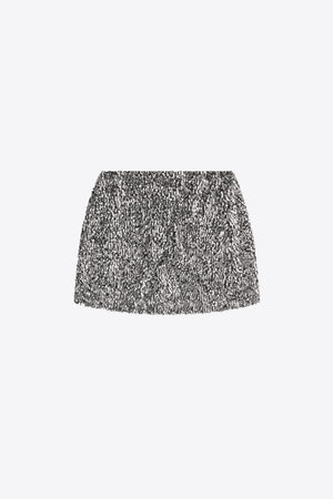 Crystal Cluster Sequin Mini Skirt