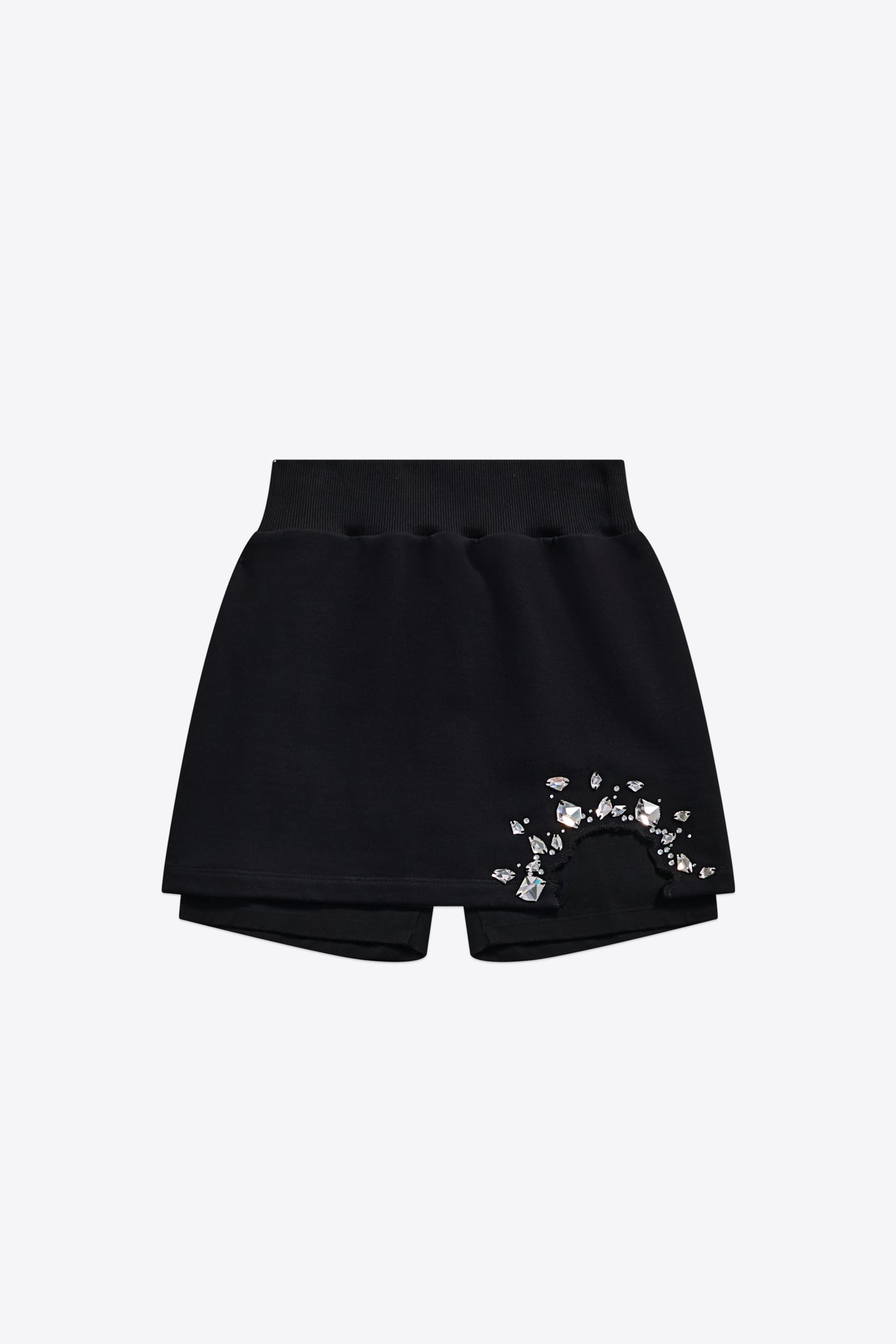 Crystal Cluster Cutout Mini Sweat Skort