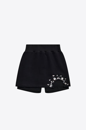 Crystal Cluster Cutout Mini Sweat Skort