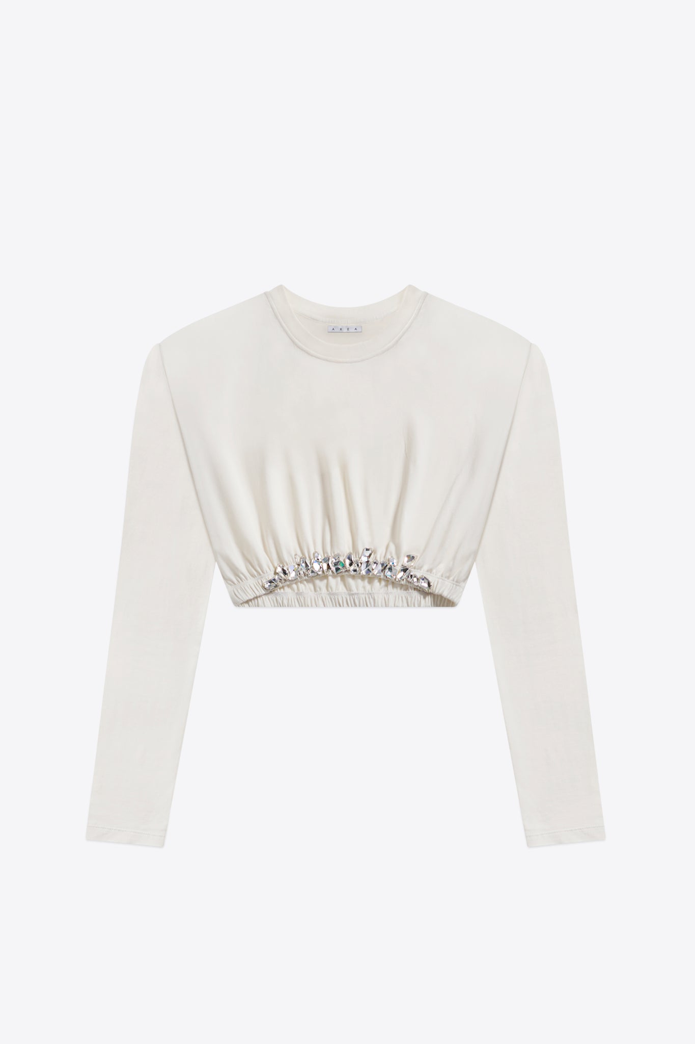 Crystal Cluster Long Sleeve Cropped T-Shirt