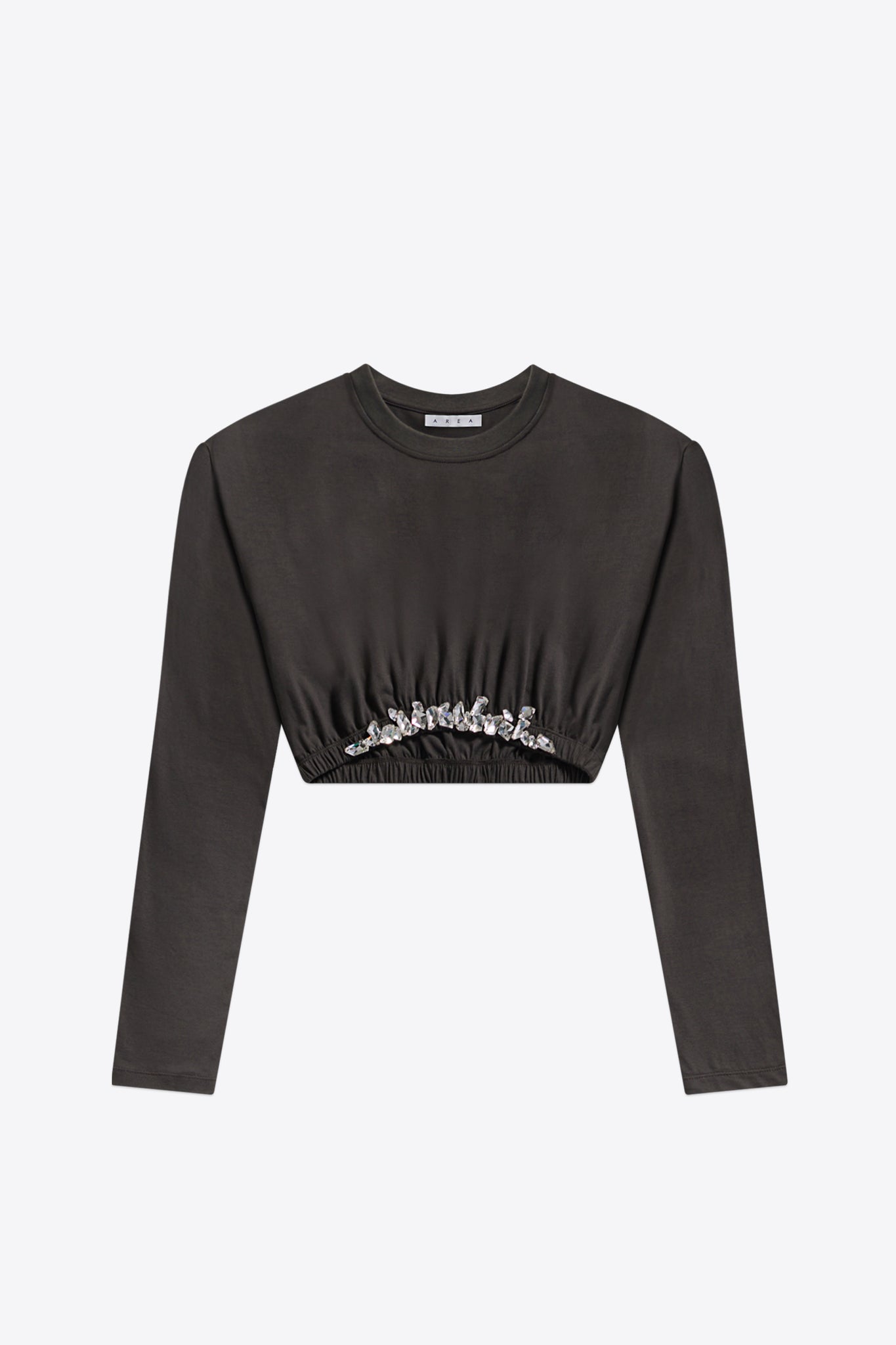Crystal Cluster Long Sleeve Cropped T-Shirt