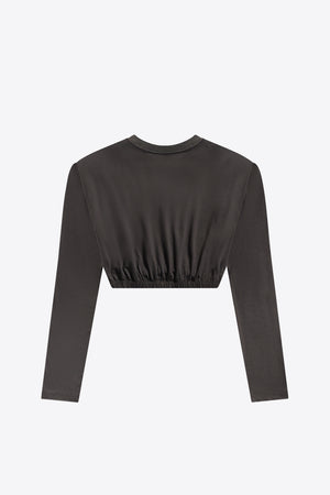 Crystal Cluster Long Sleeve Cropped T-Shirt