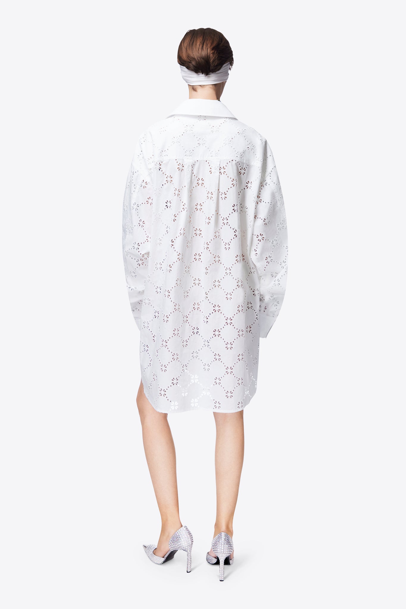 Broderie Anglaise Heart Draped Tunic