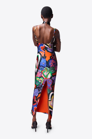 Heart Printed Maxi Dress