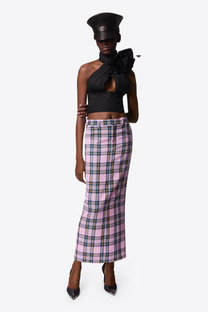 Checked Midi Skirt