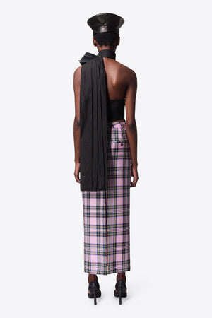 Checked Midi Skirt