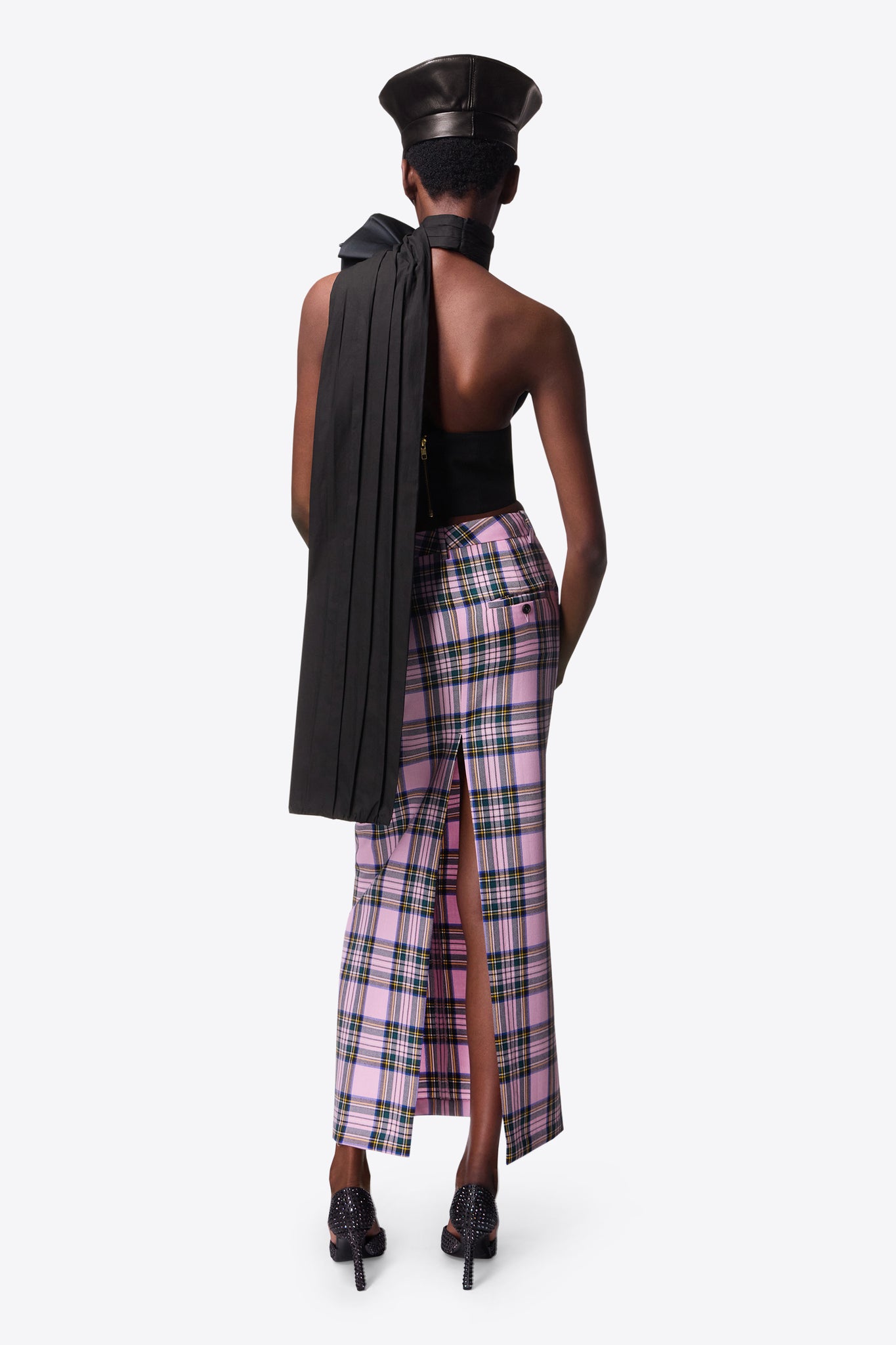 Checked Midi Skirt