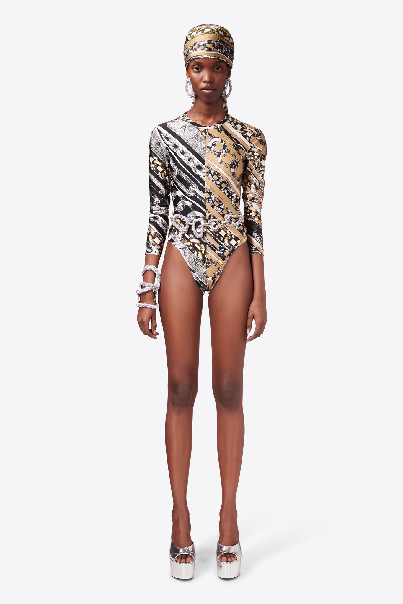 Chain Printed Bodysuit