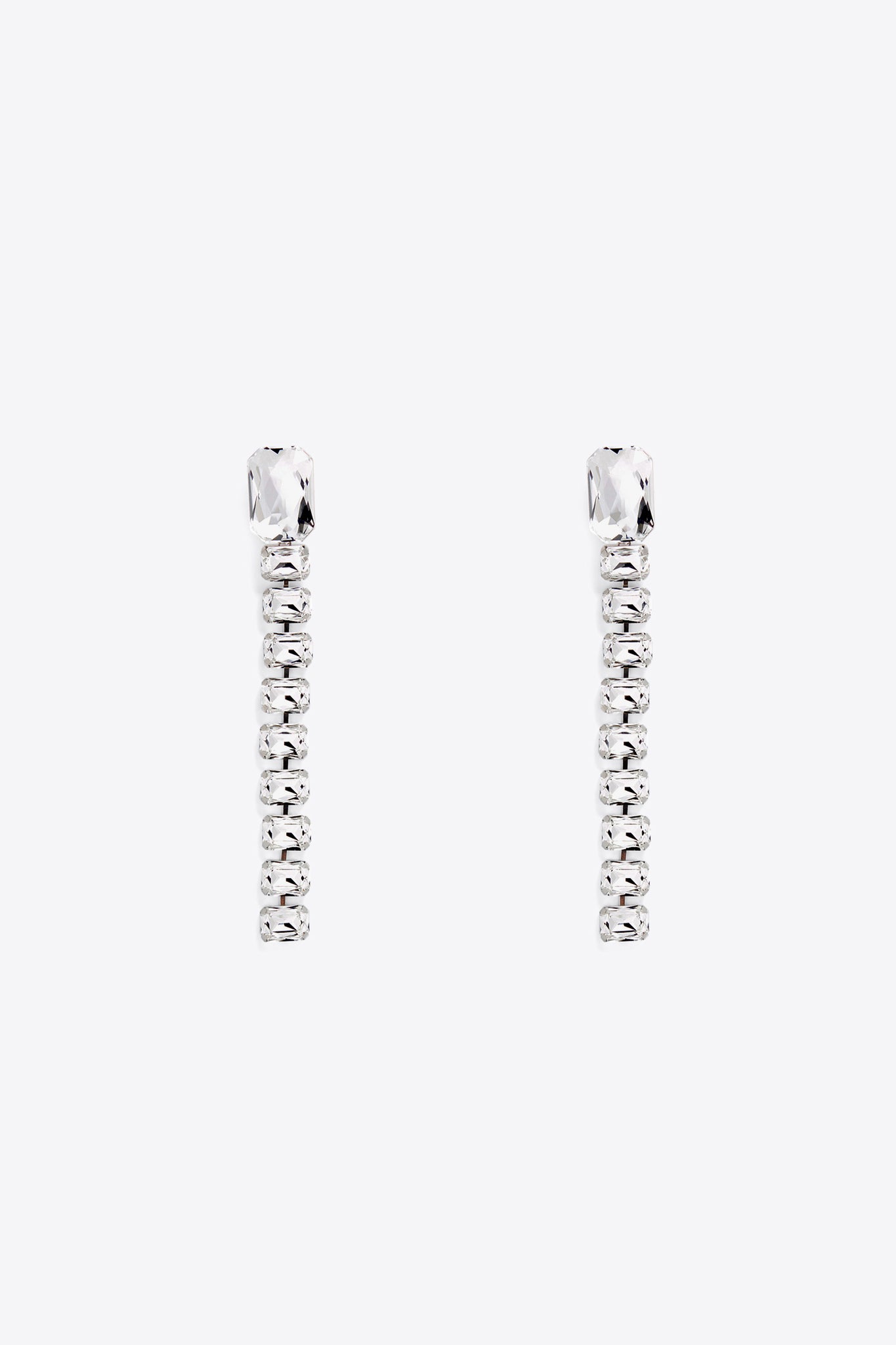 Baguette Crystal Drop Earrings