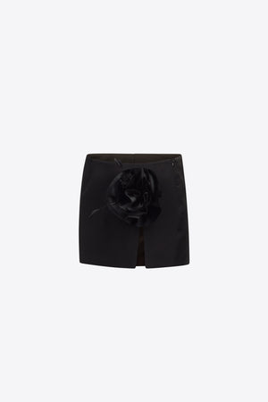 Flower Slit Mini Skirt