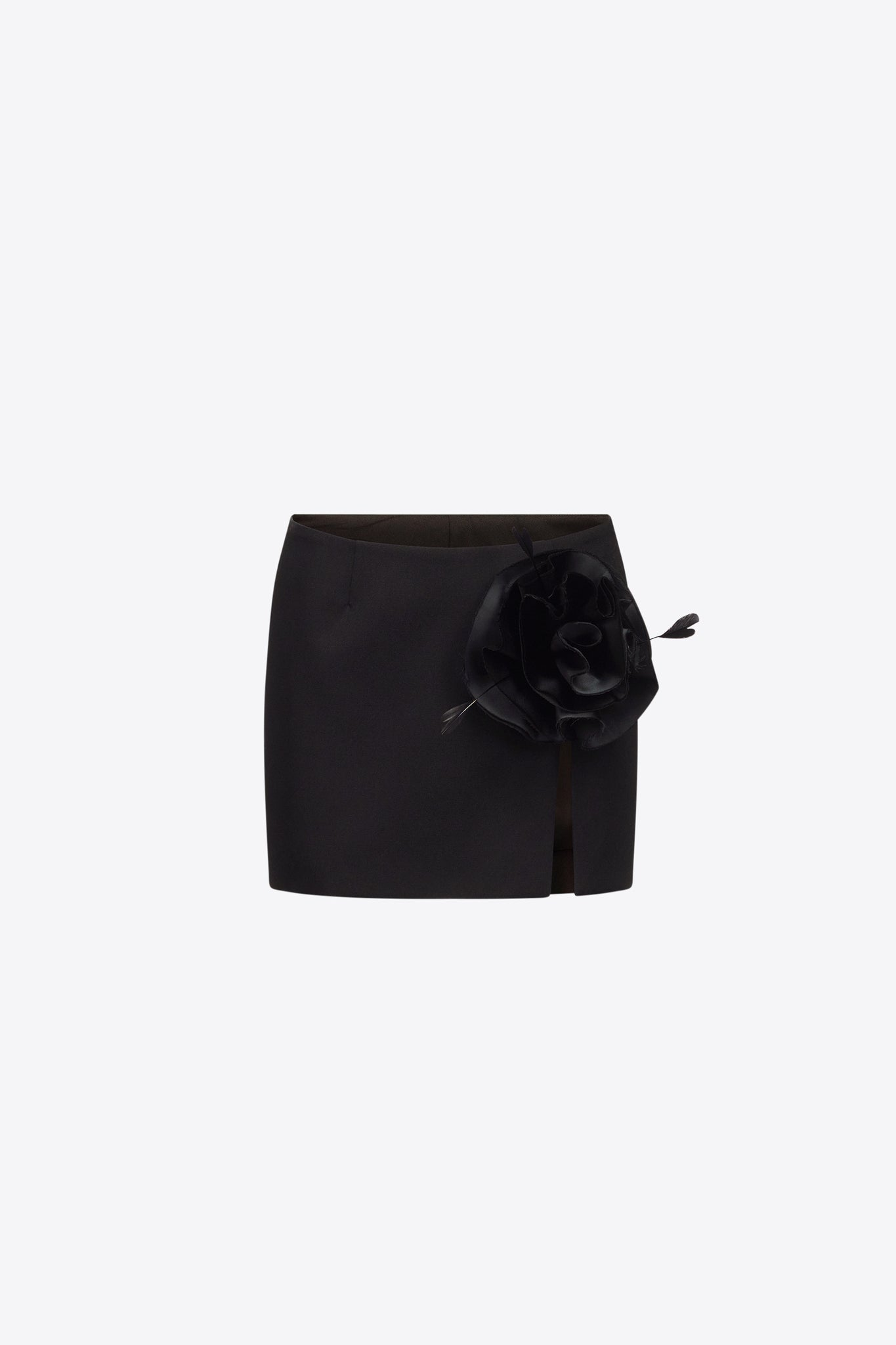 Flower Slit Mini Skirt