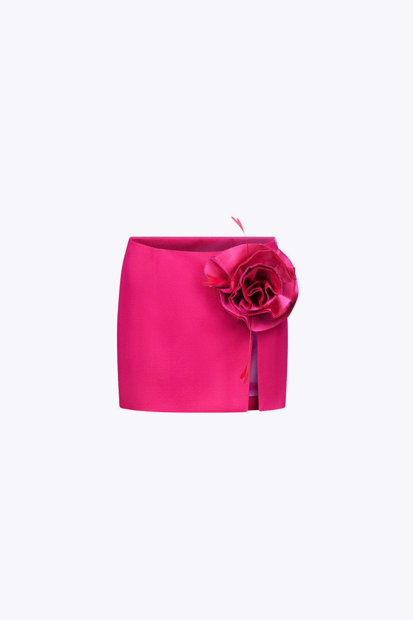 Flower Slit Mini Skirt